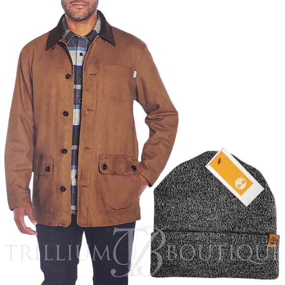 Orvis Other - BUNDLE - BUNDLE Orvis Plaid Fleece Lined Shirt Jacket & Timberland Marled Beanie